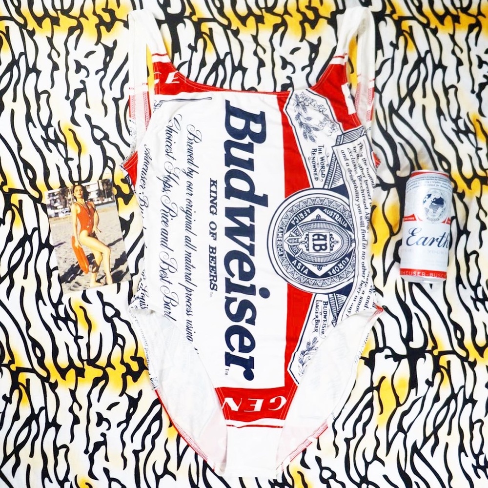 Vintage 80s Budweiser Bathing Suit